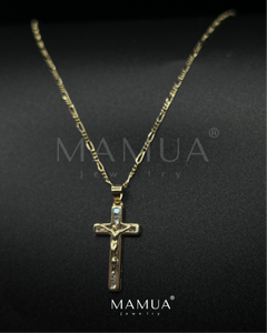 Cristo Zirconia con Cadenita 10k