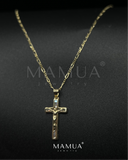 Cristo Zirconia con Cadenita 10k