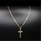 Cristo Zirconia con Cadenita 10k
