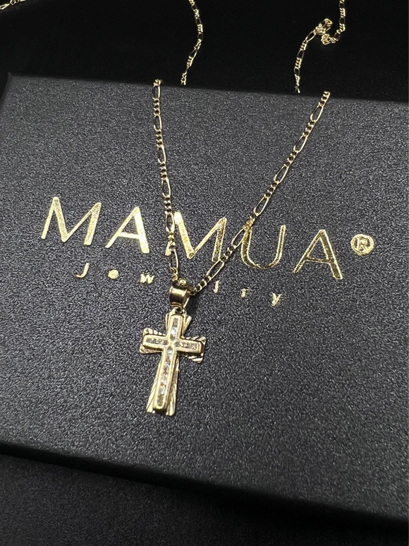 Cruz de Diseño con Cadenita 10k