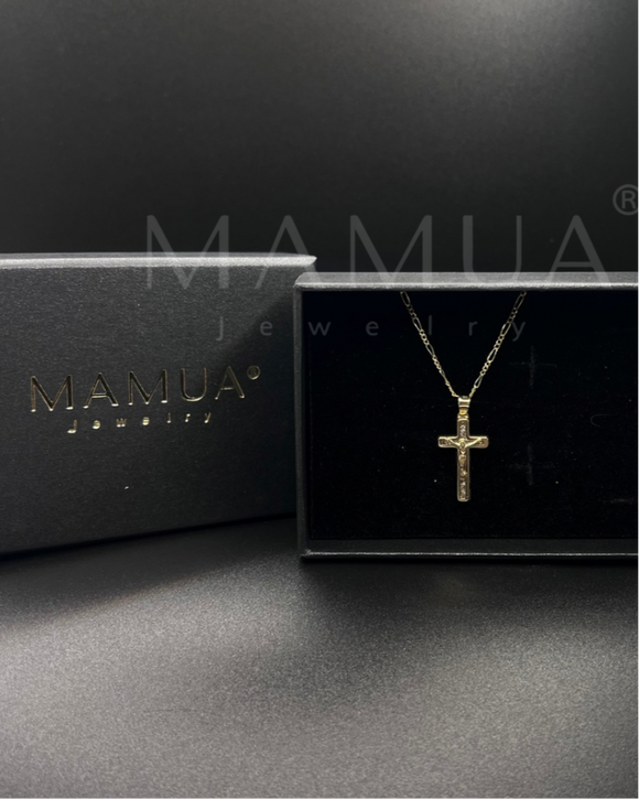 Cristo Zirconia con Cadenita 10k