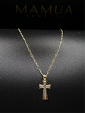 Cruz de Diseño con Cadenita 10k